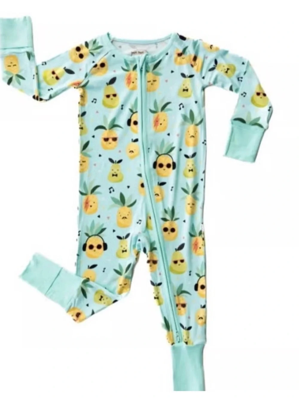 Little Sleepies Kids Pineapple Print One-Piece Pajama - Mint